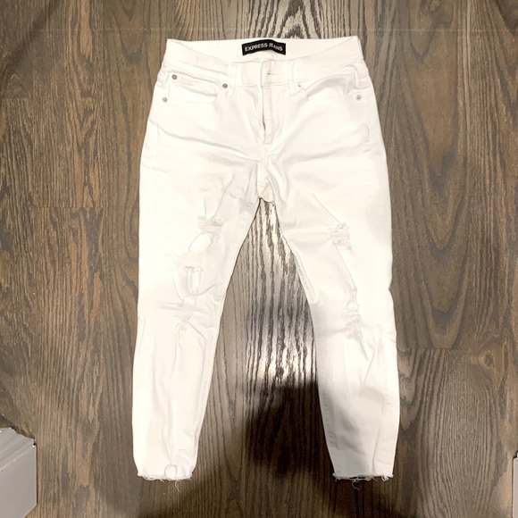 EXPRESS cropped mid rise jeans - Picture 2 of 7